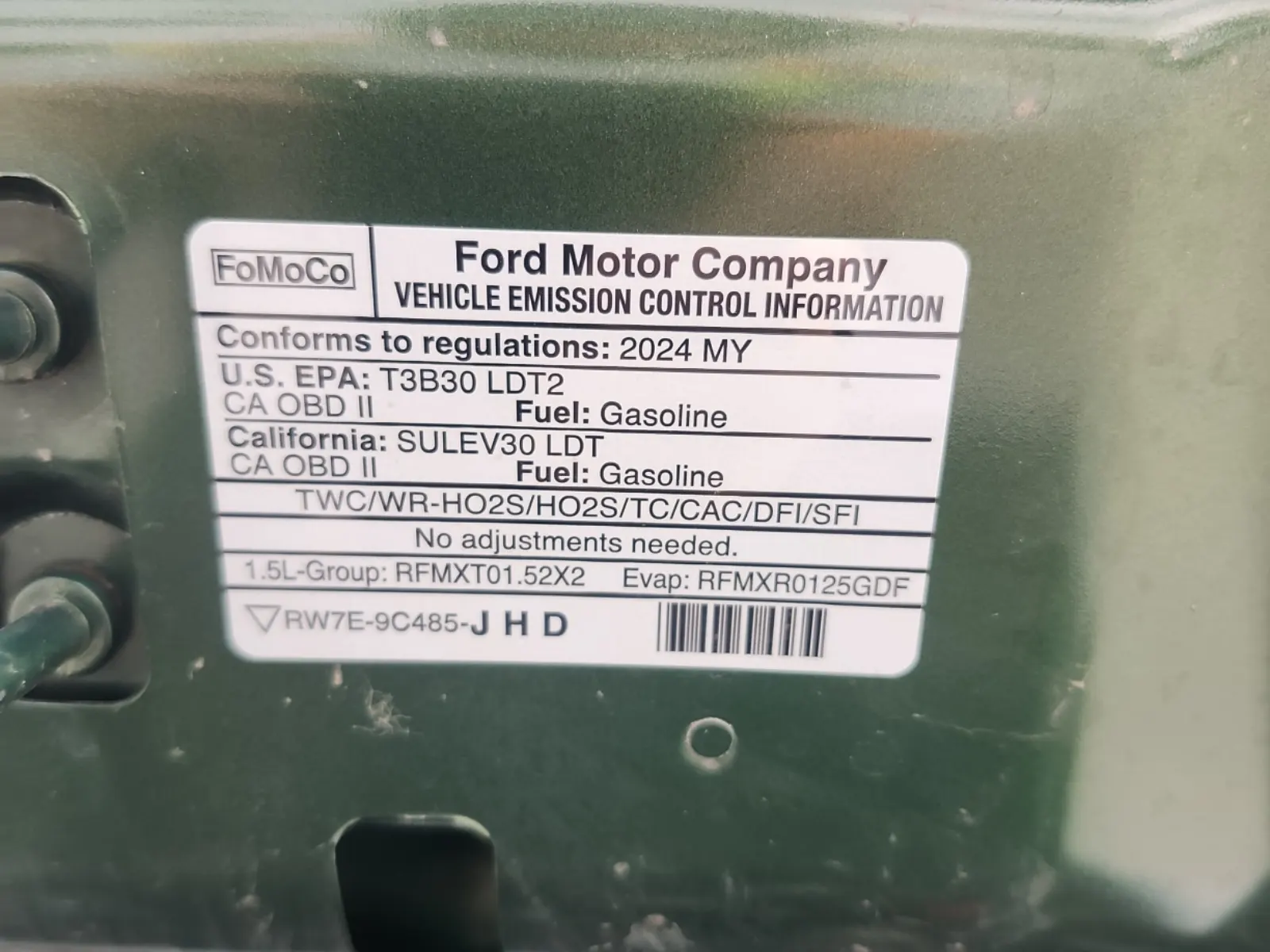 Emission Sticker Photo