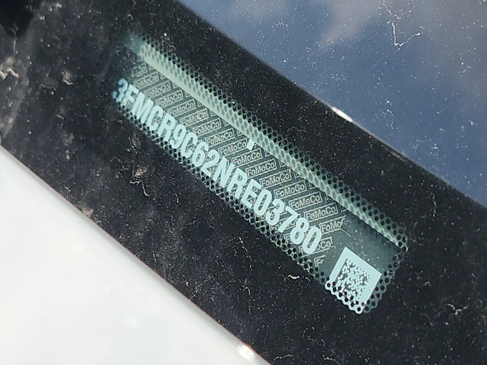 Dash VIN Plate Photo