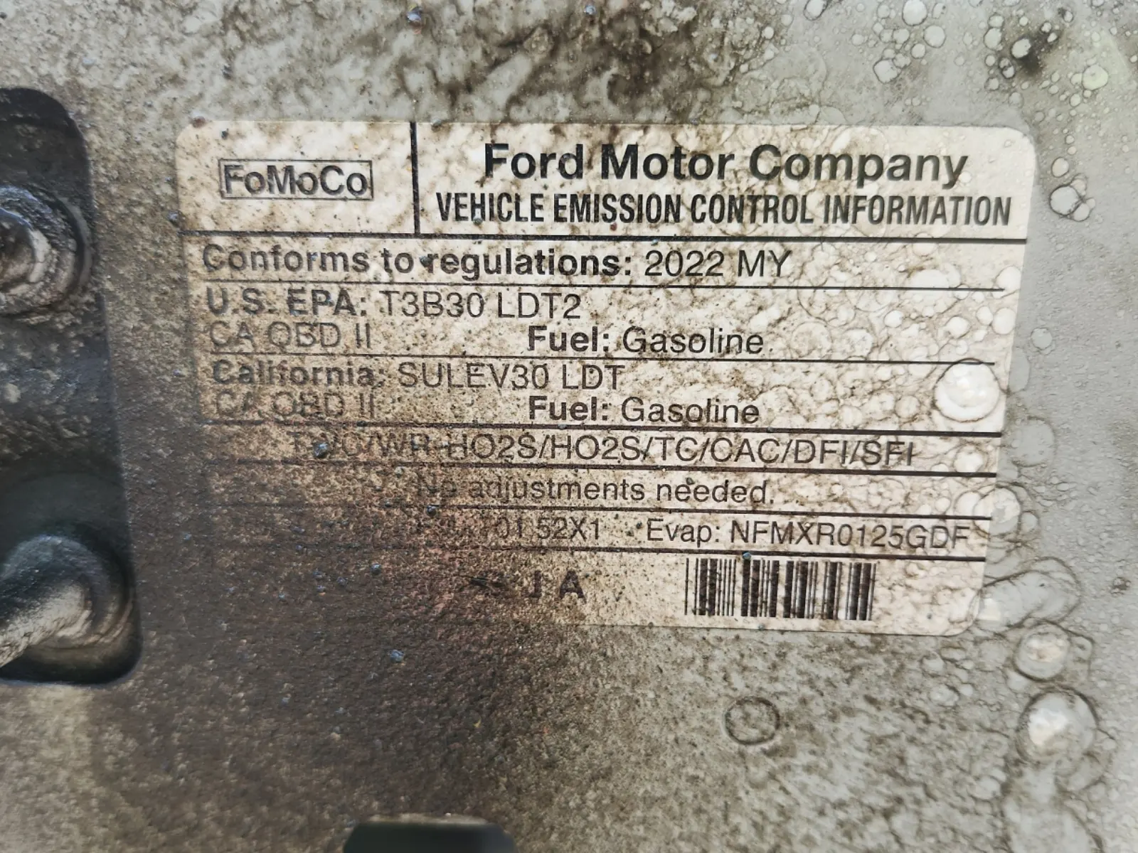 Emission Sticker Photo