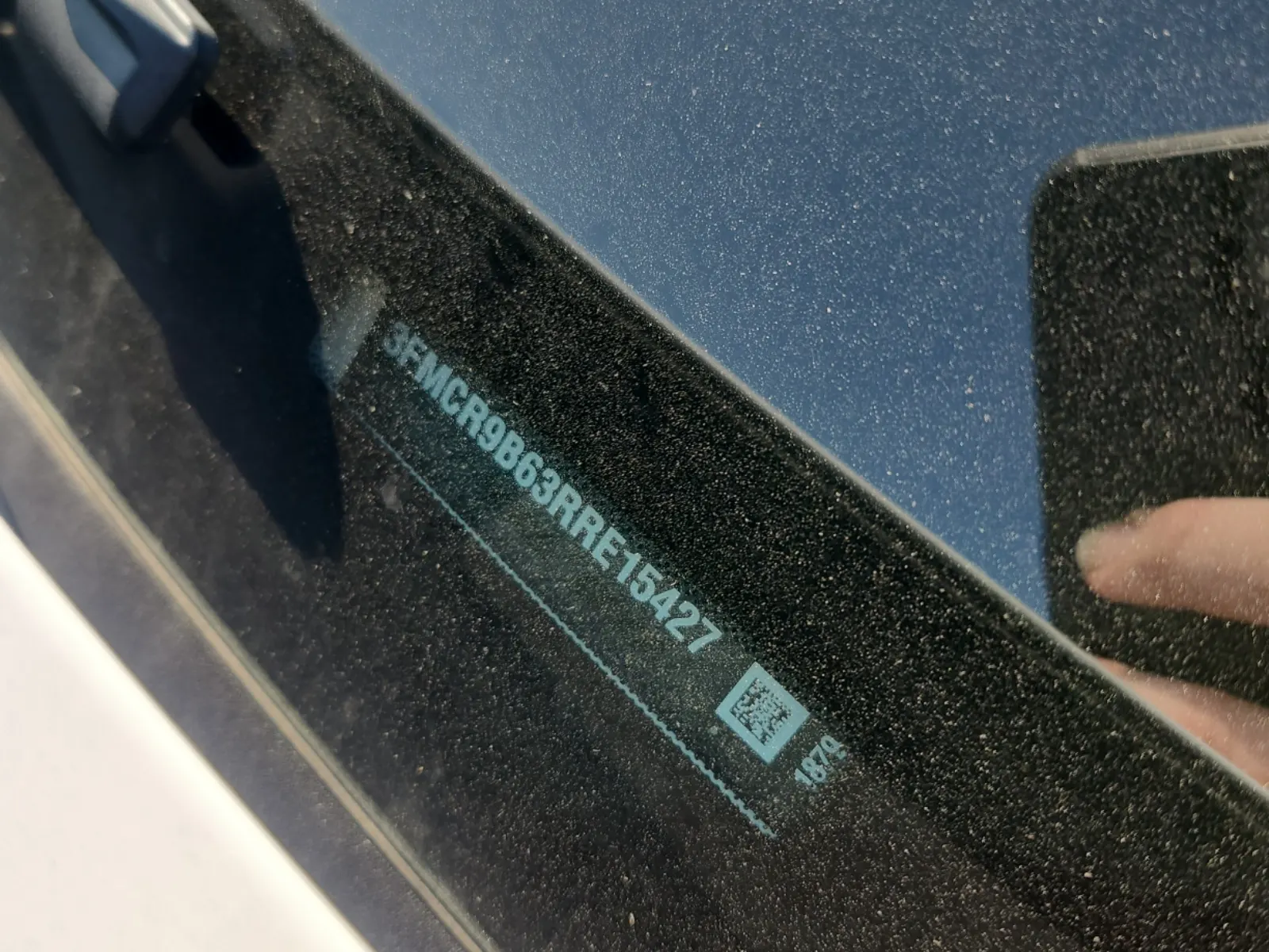 Dash VIN Plate Photo