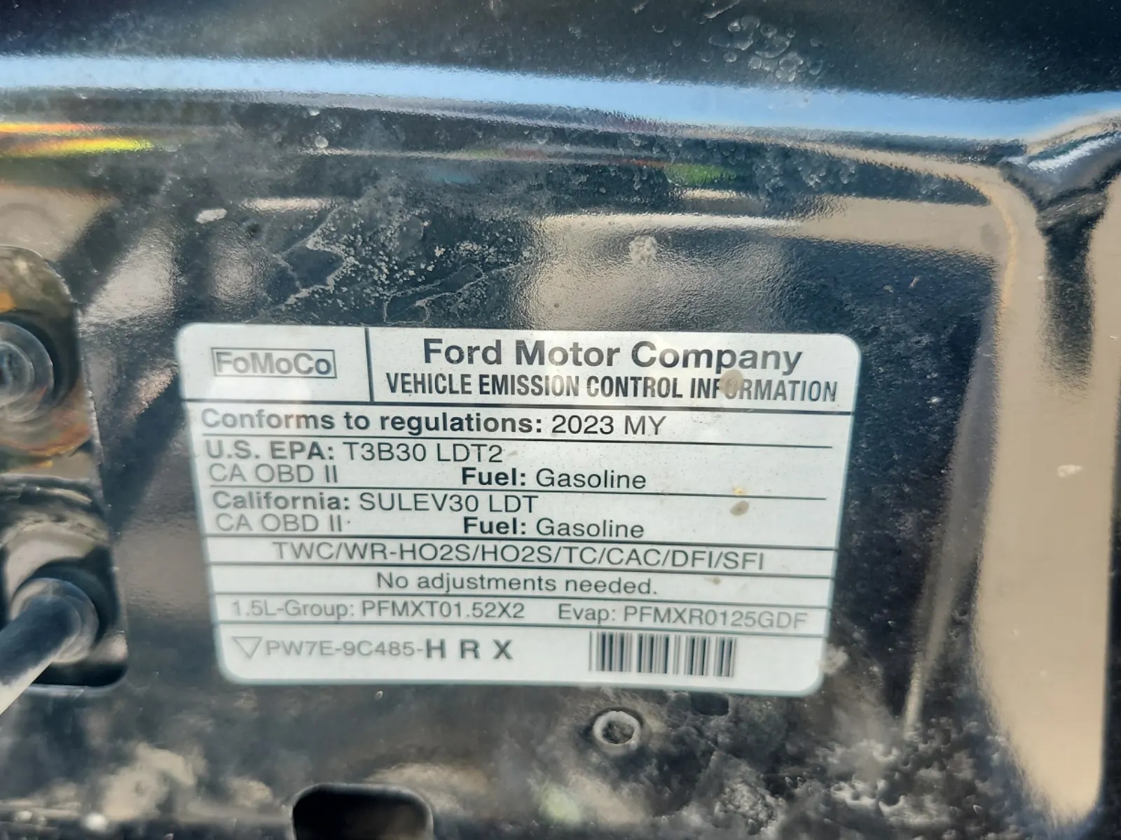 Emission Sticker Photo