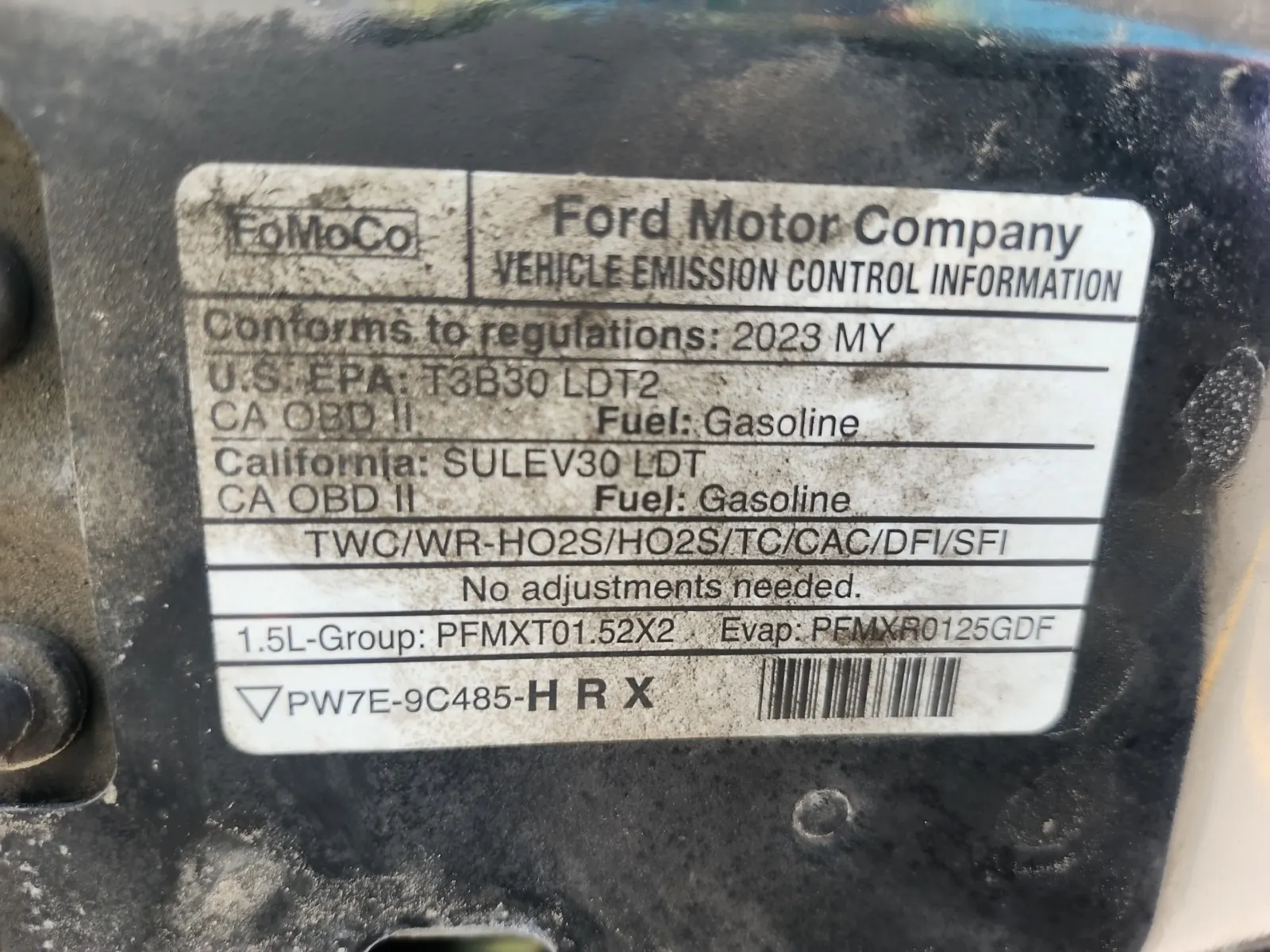 Emission Sticker Photo