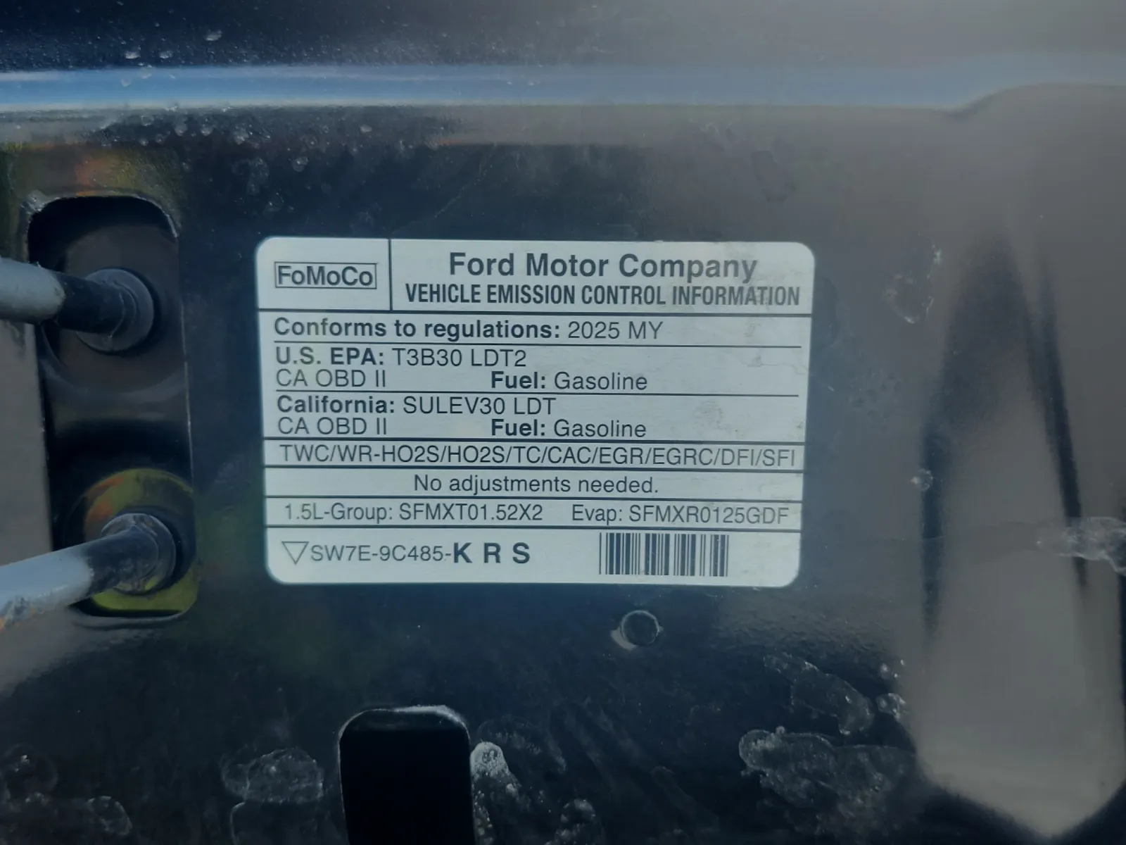Emission Sticker Photo