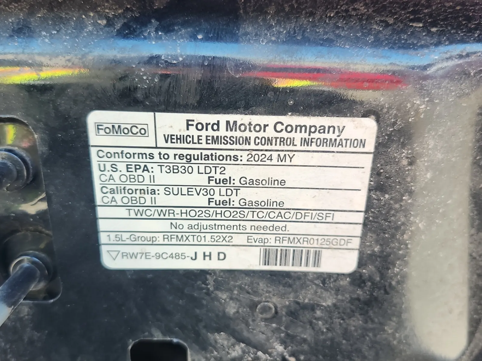 Emission Sticker Photo