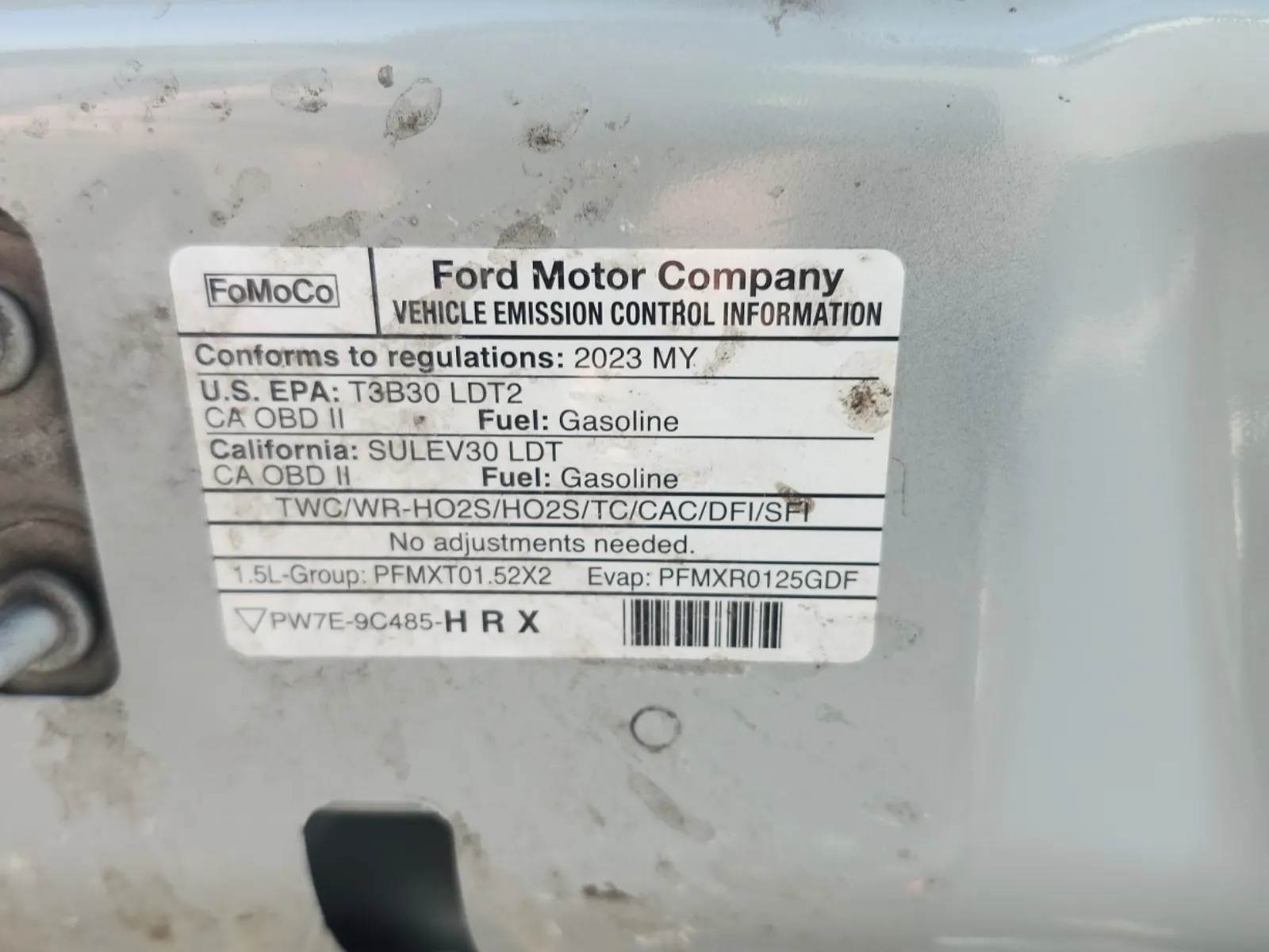 Emission Sticker Photo