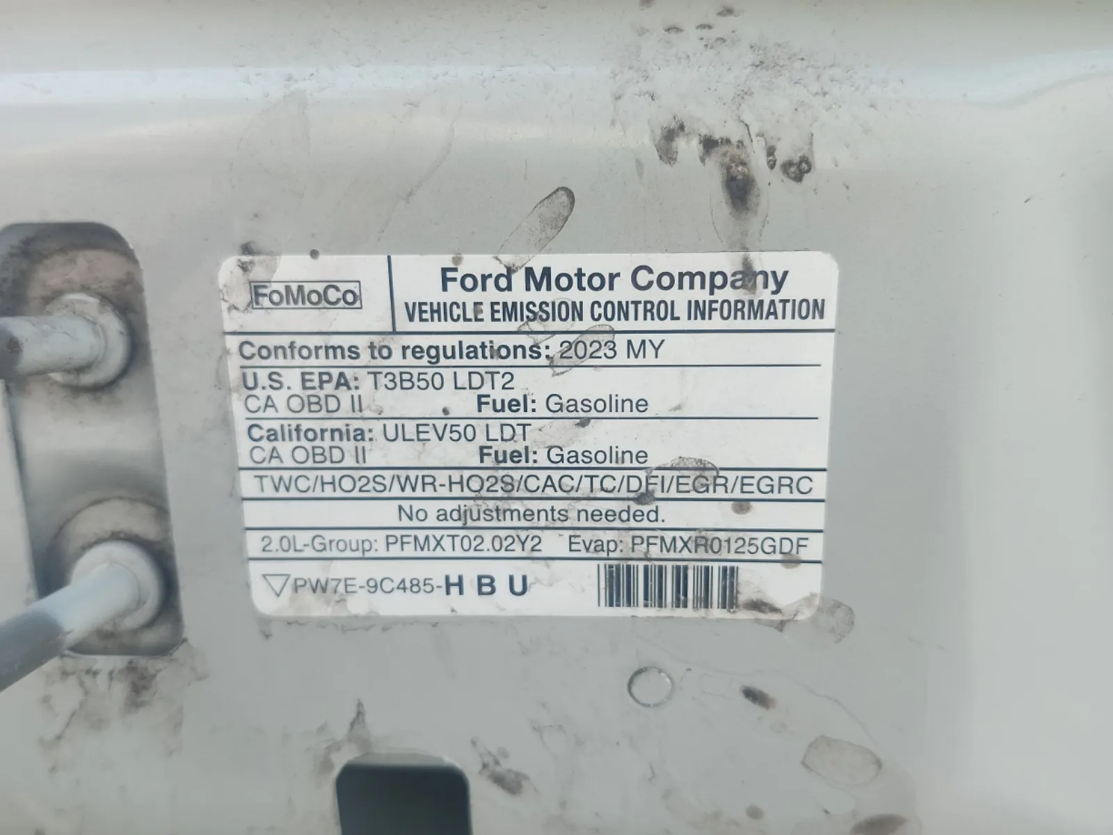 Emission Sticker Photo