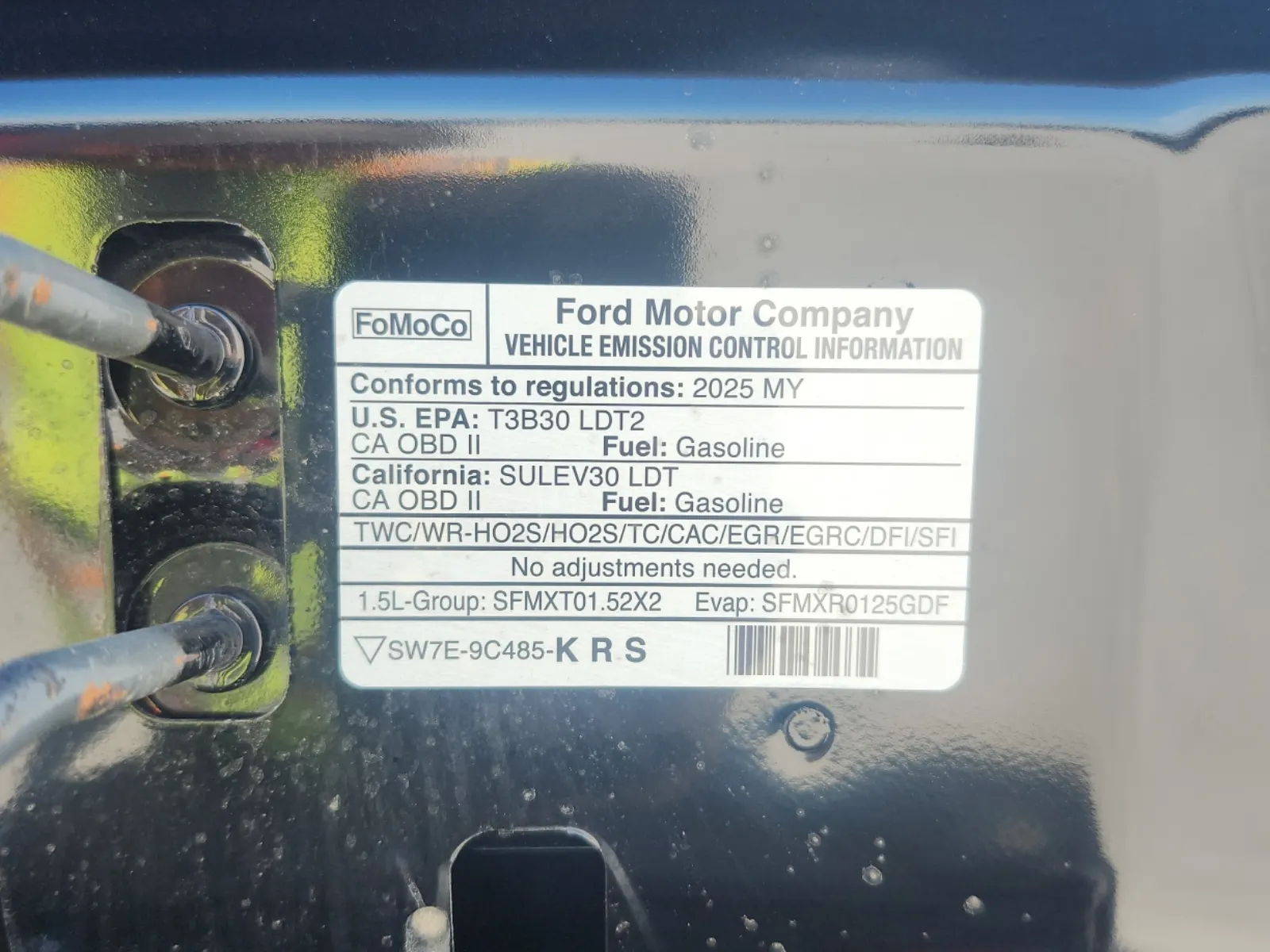Emission Sticker Photo
