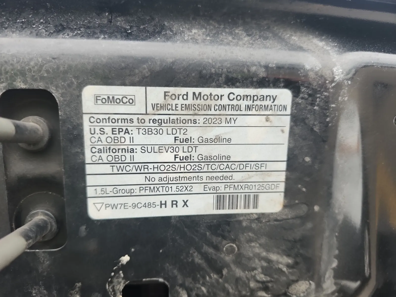 Emission Sticker Photo