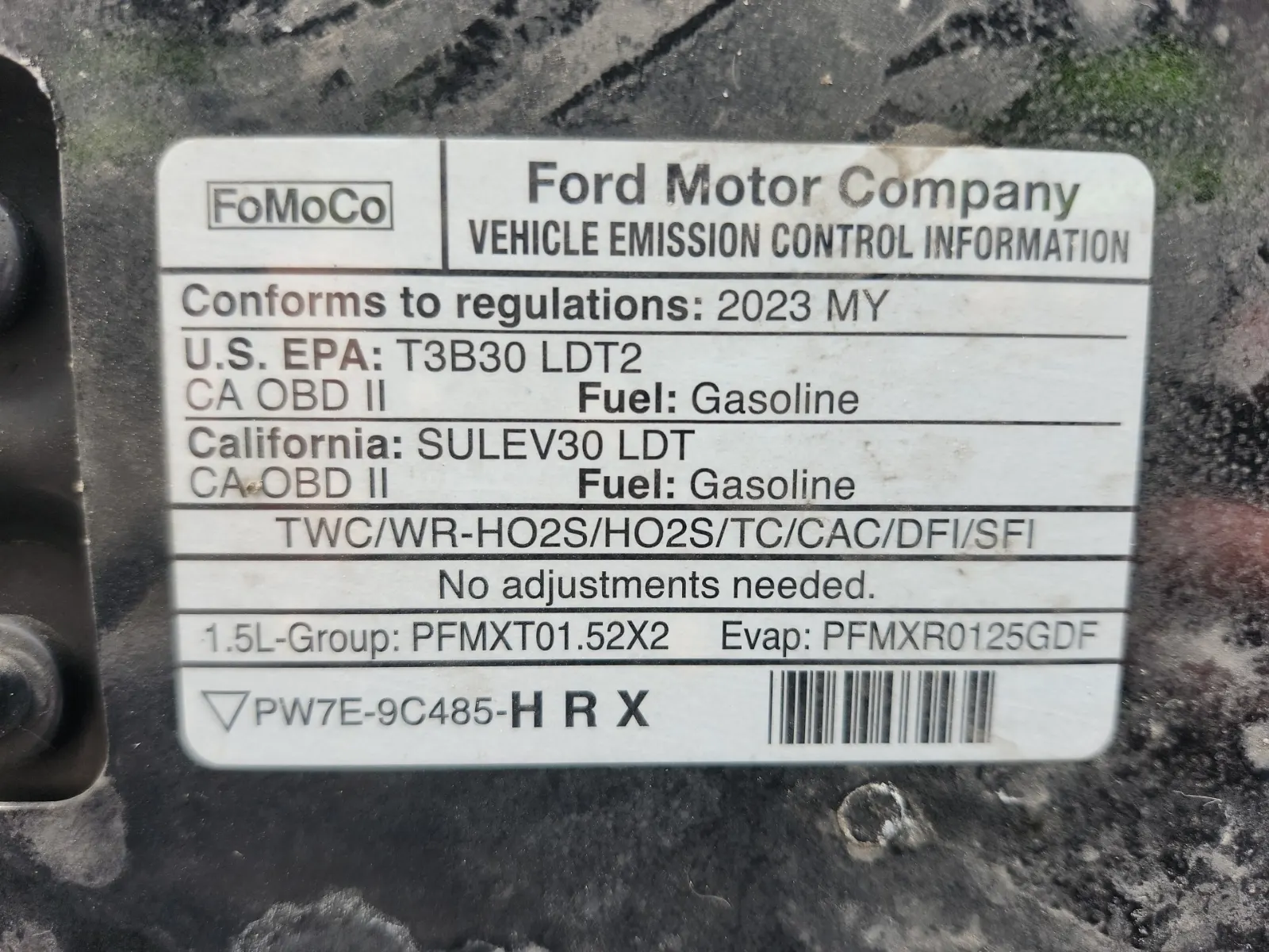 Emission Sticker Photo