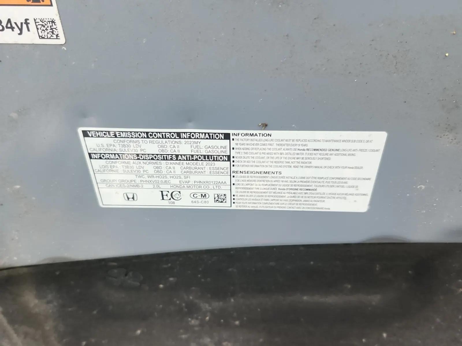 Emission Sticker Photo