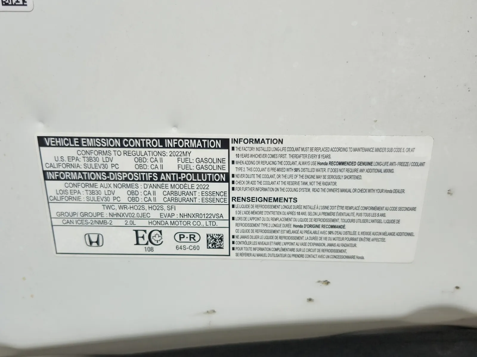 Emission Sticker Photo