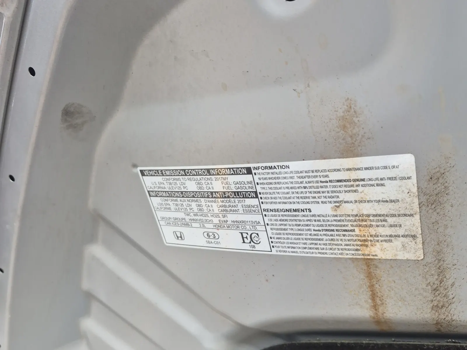 Emission Sticker Photo