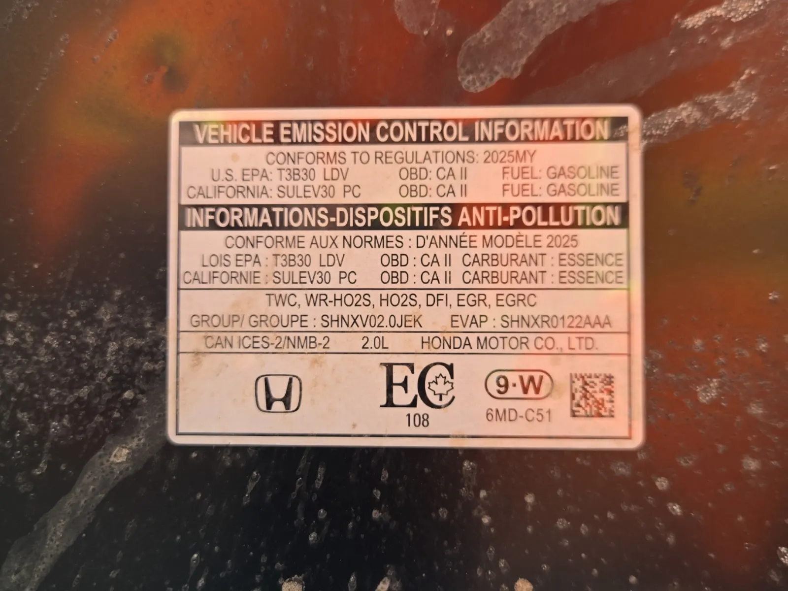 Emission Sticker Photo