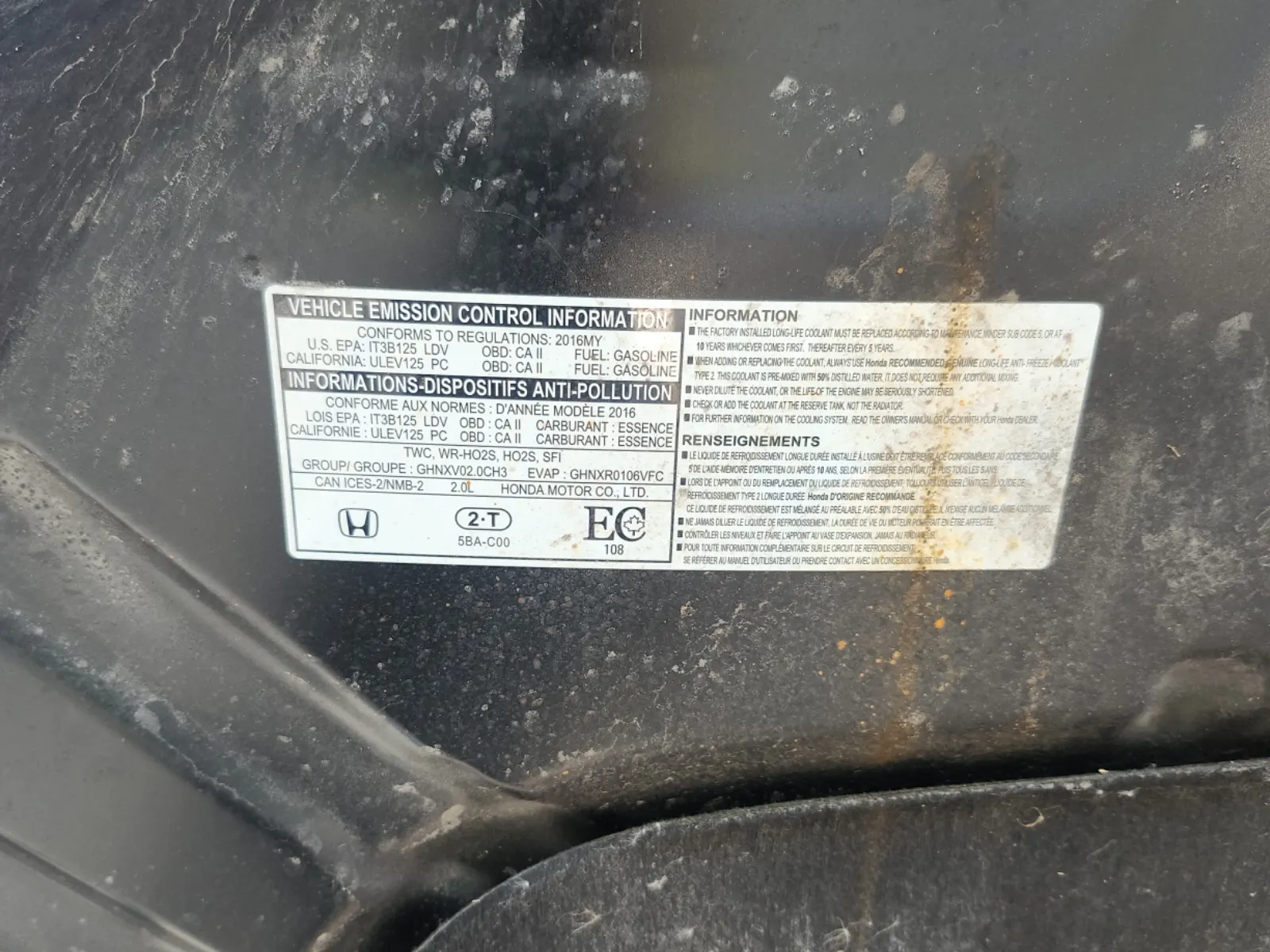 Emission Sticker Photo
