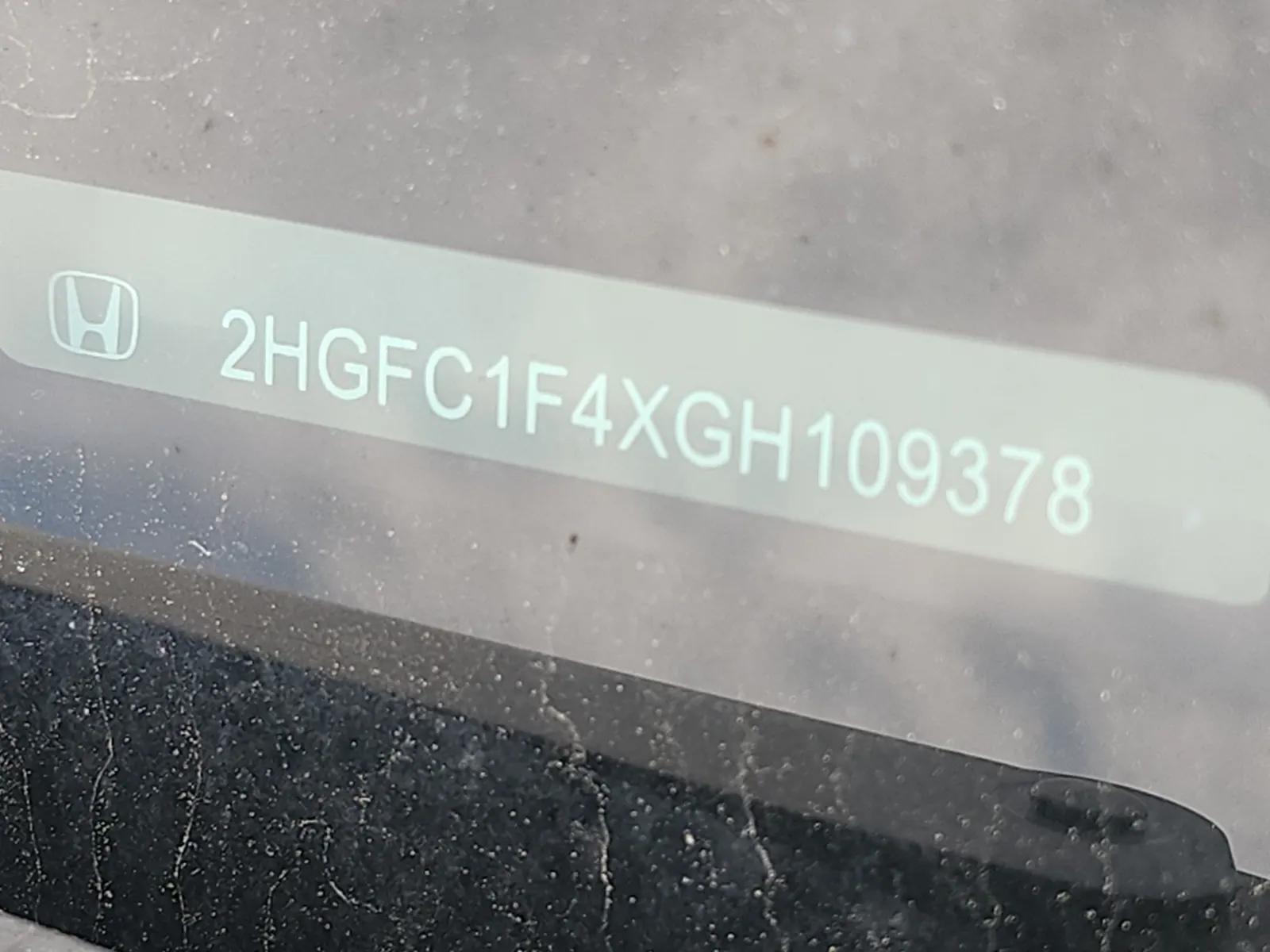 Dash VIN Plate Photo