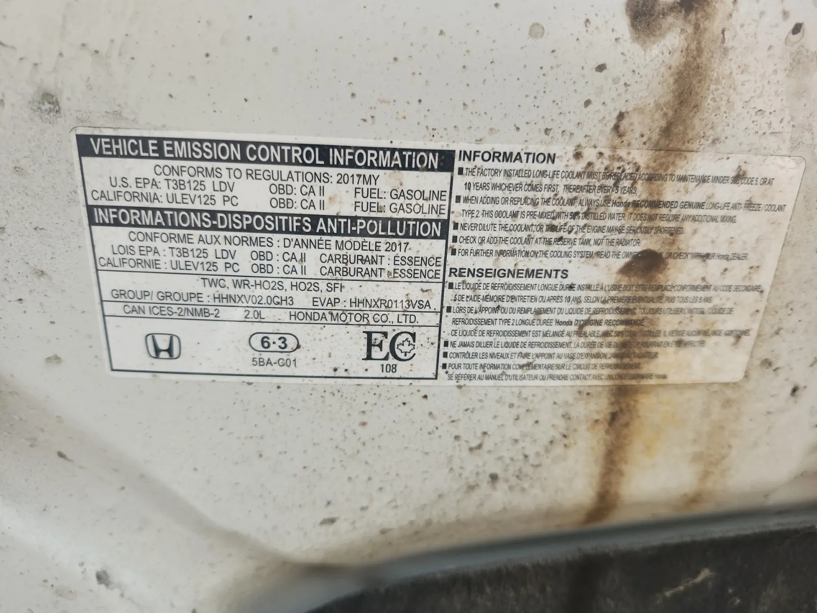 Emission Sticker Photo