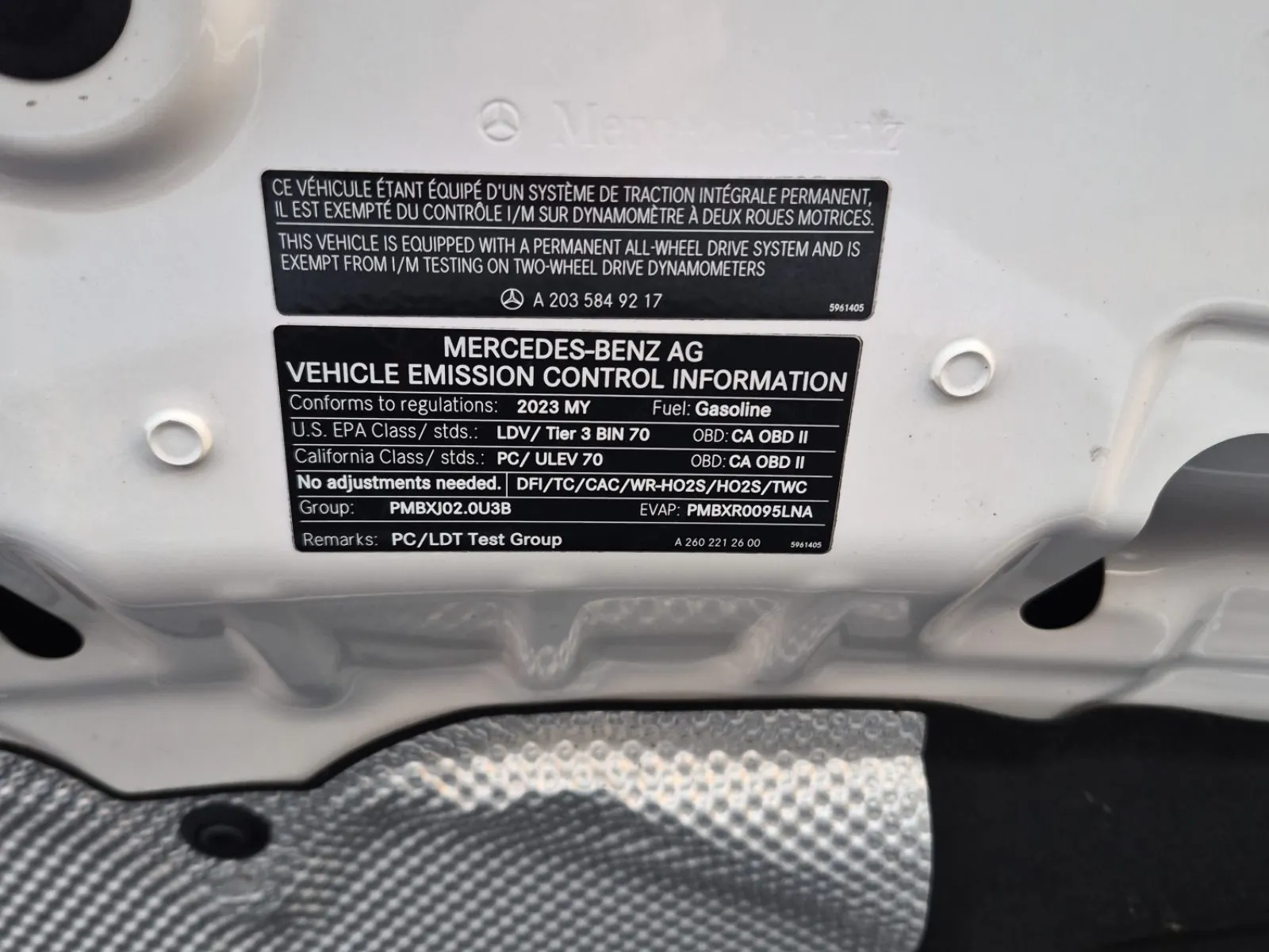 Emission Sticker Photo