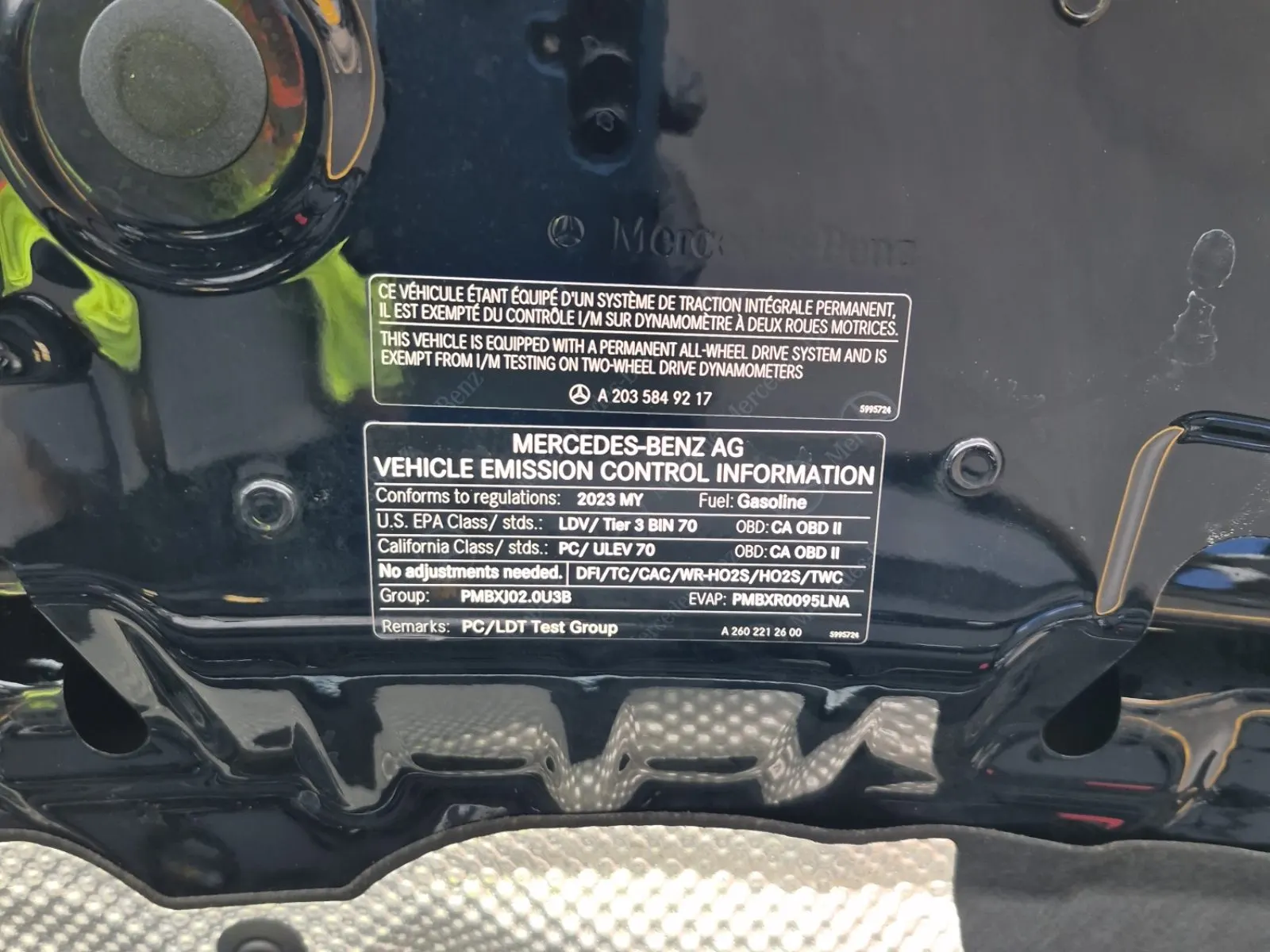Emission Sticker Photo
