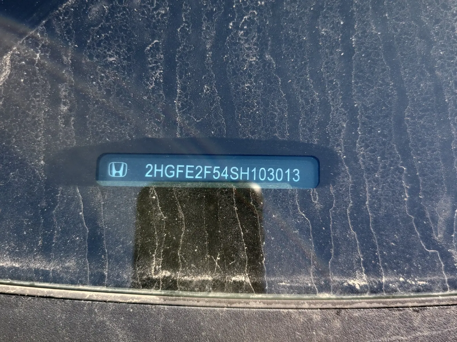 Dash VIN Plate Photo