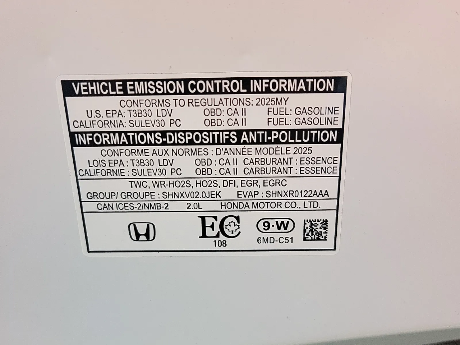 Emission Sticker Photo