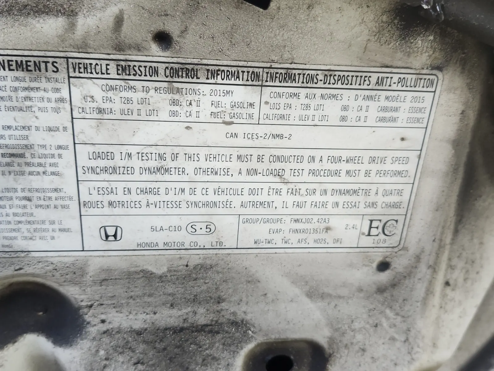 Emission Sticker Photo