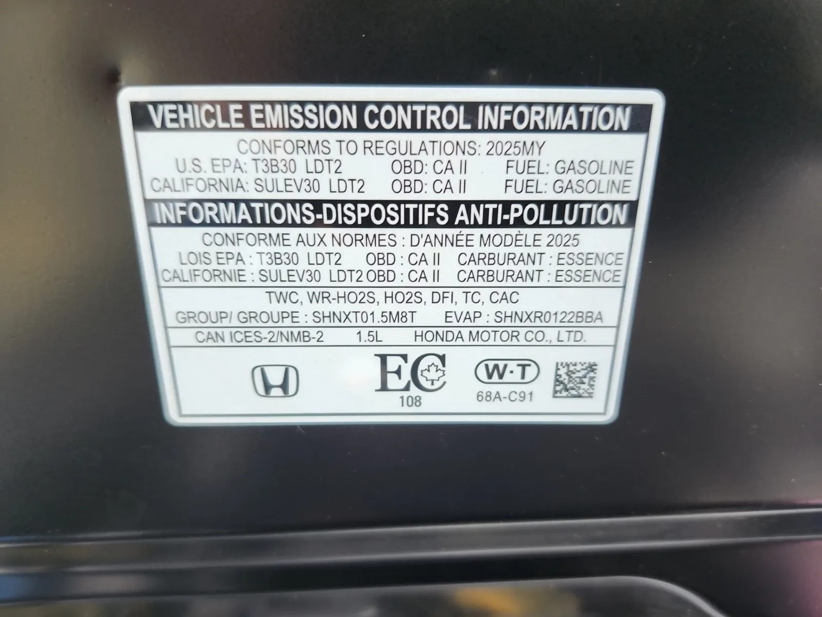 Emission Sticker Photo