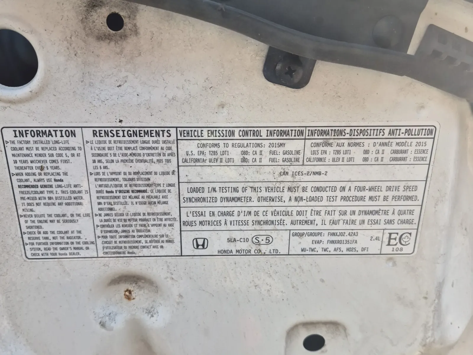 Emission Sticker Photo