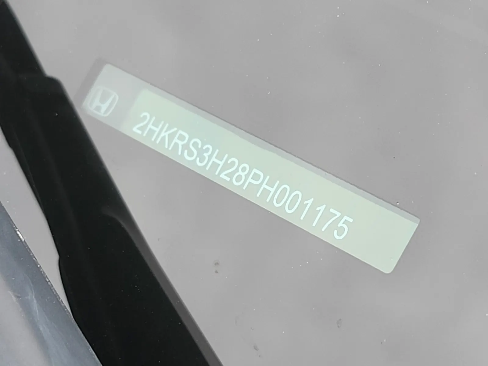 Dash VIN Plate Photo