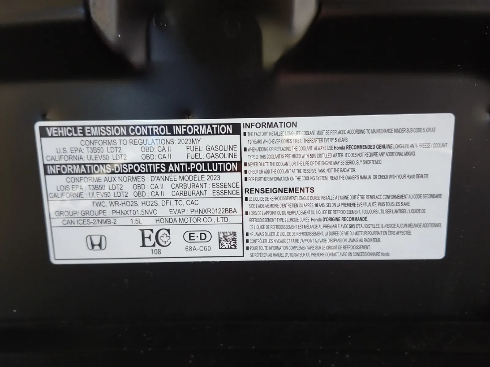 Emission Sticker Photo
