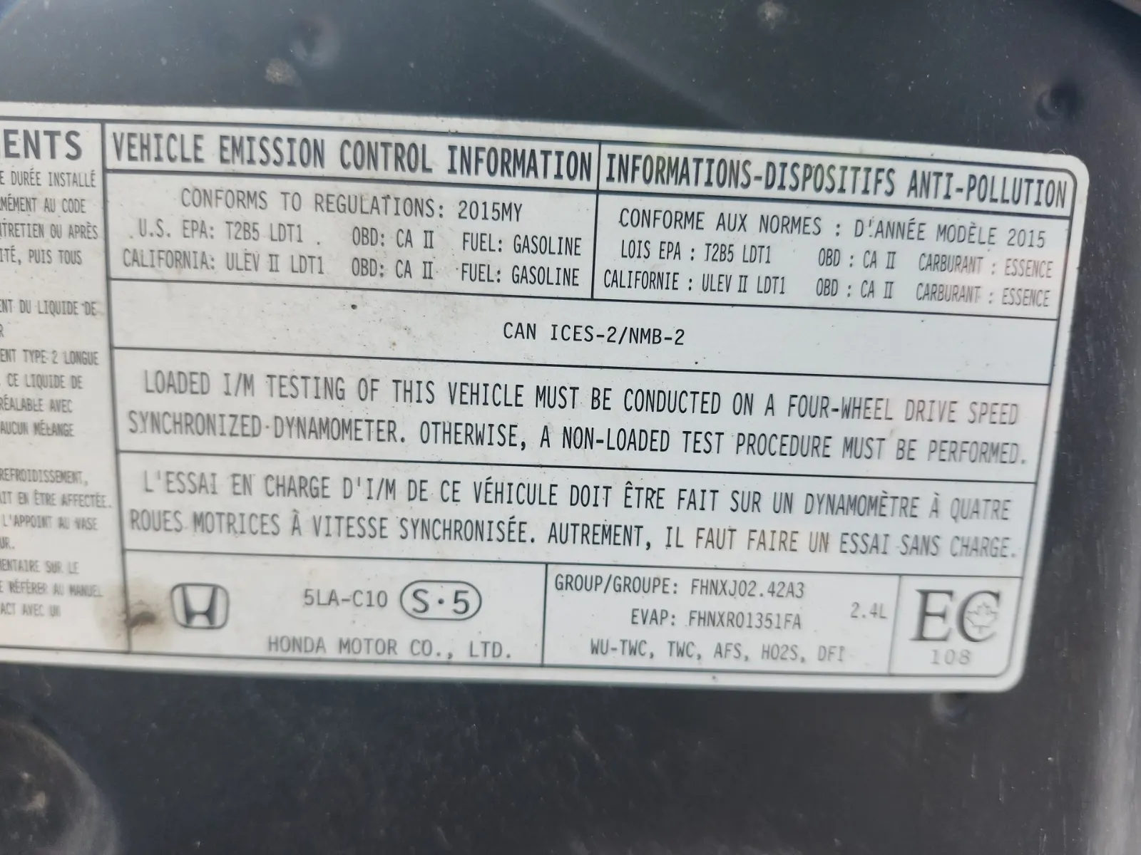 Emission Sticker Photo