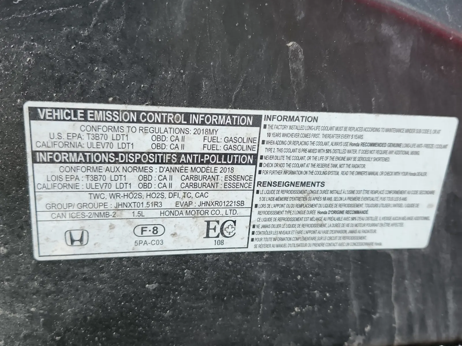 Emission Sticker Photo