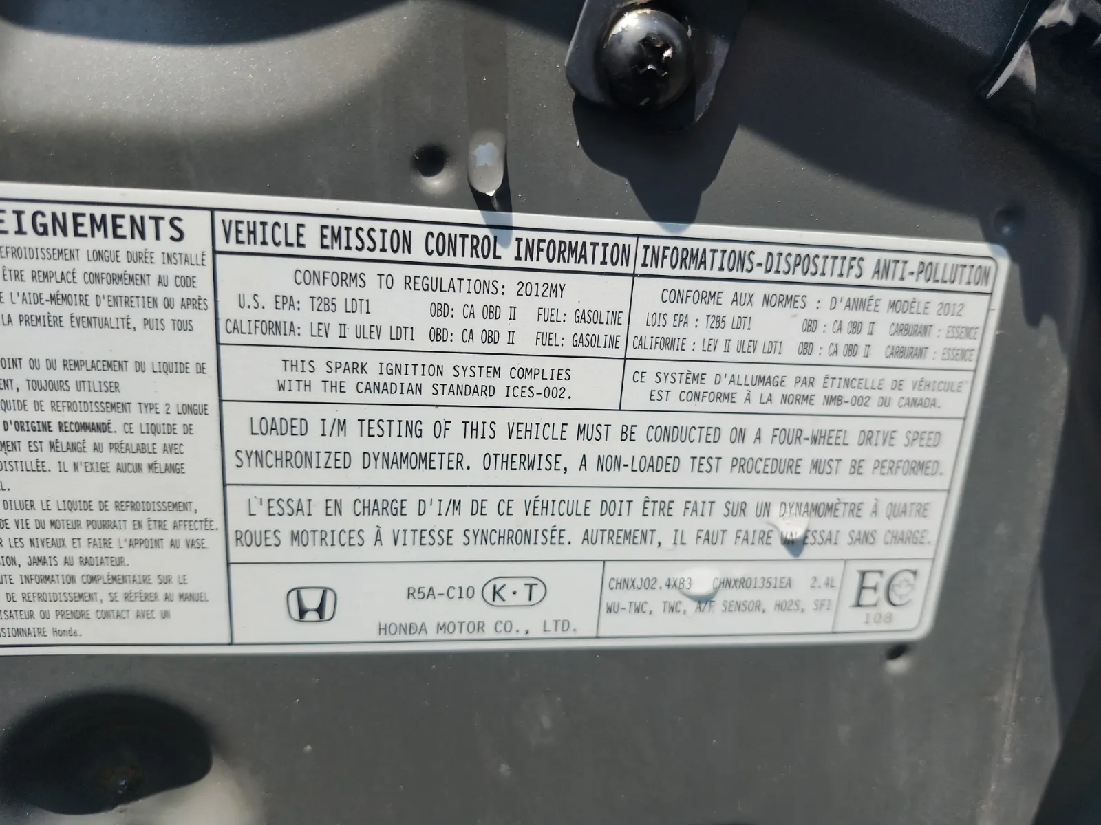 Emission Sticker Photo