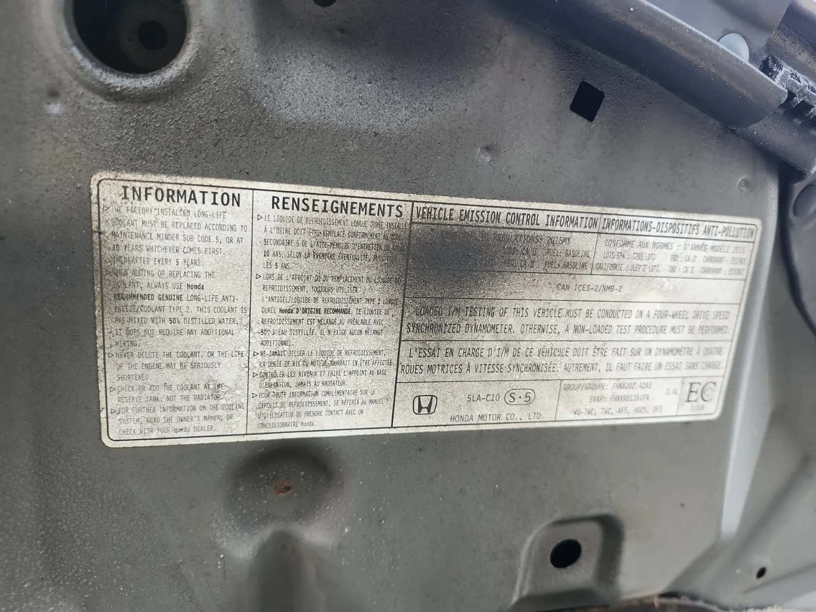 Emission Sticker Photo