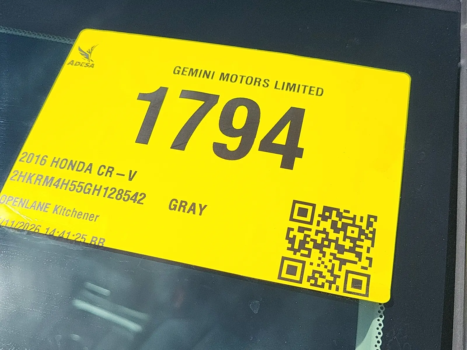 Inventory Label Photo