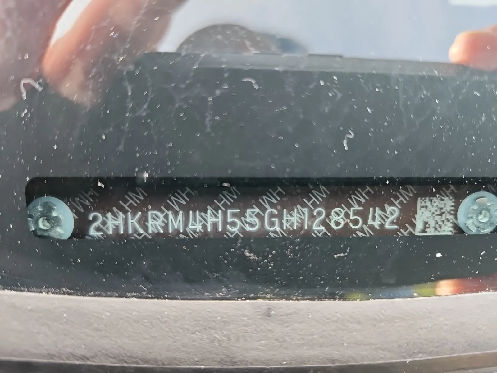 Dash VIN Plate Photo