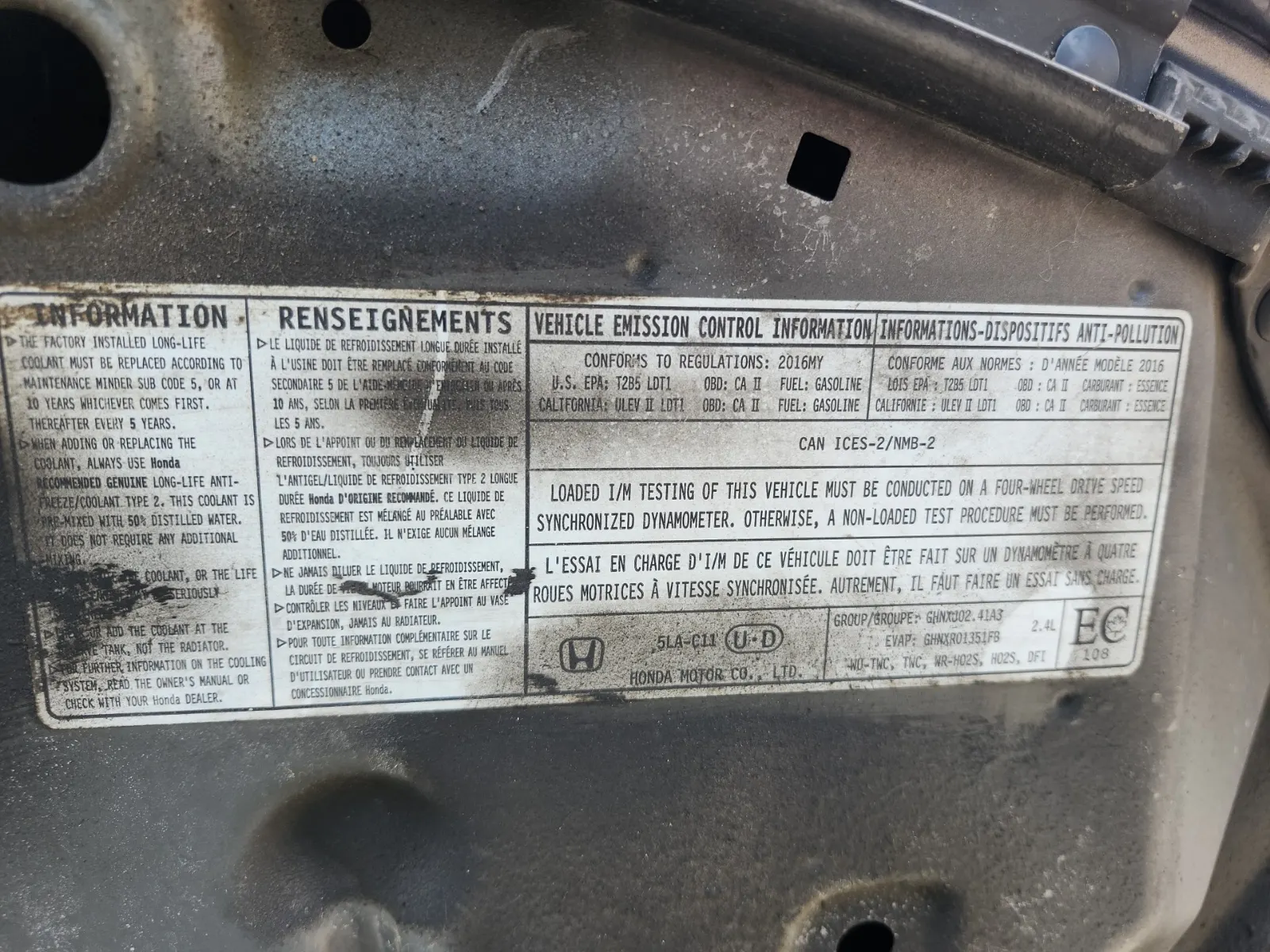 Emission Sticker Photo