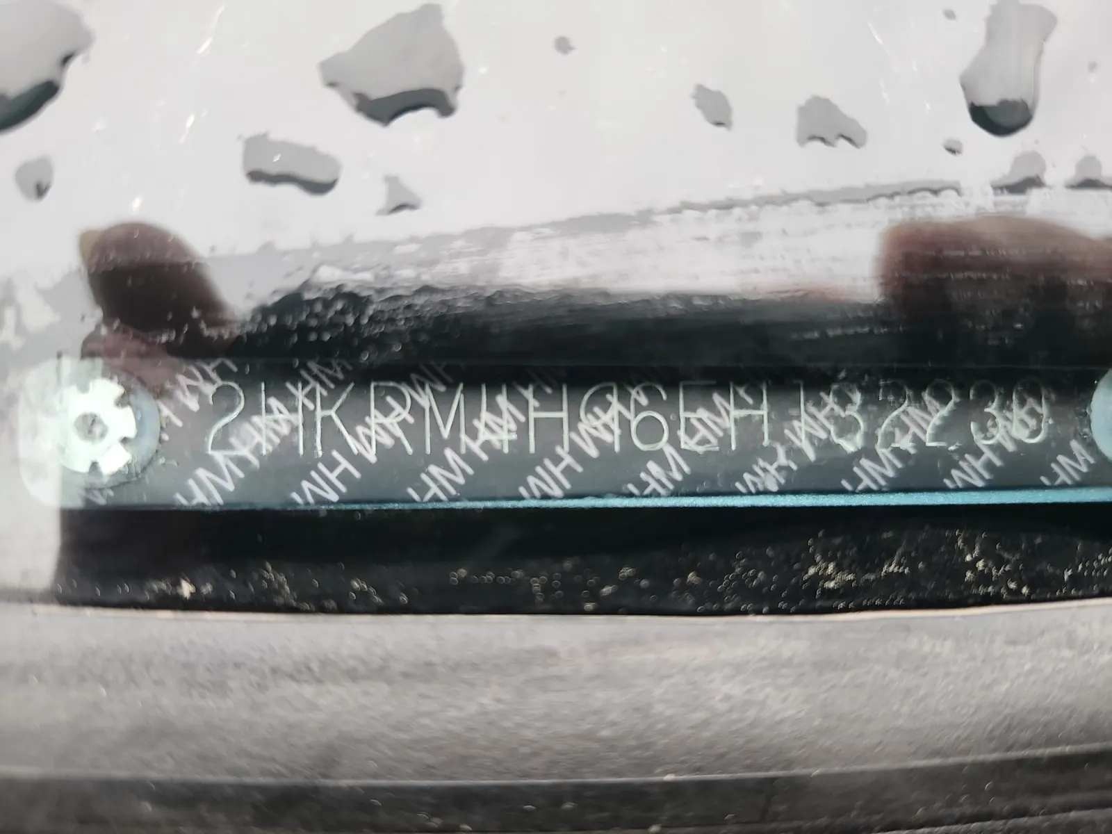 Dash VIN Plate Photo