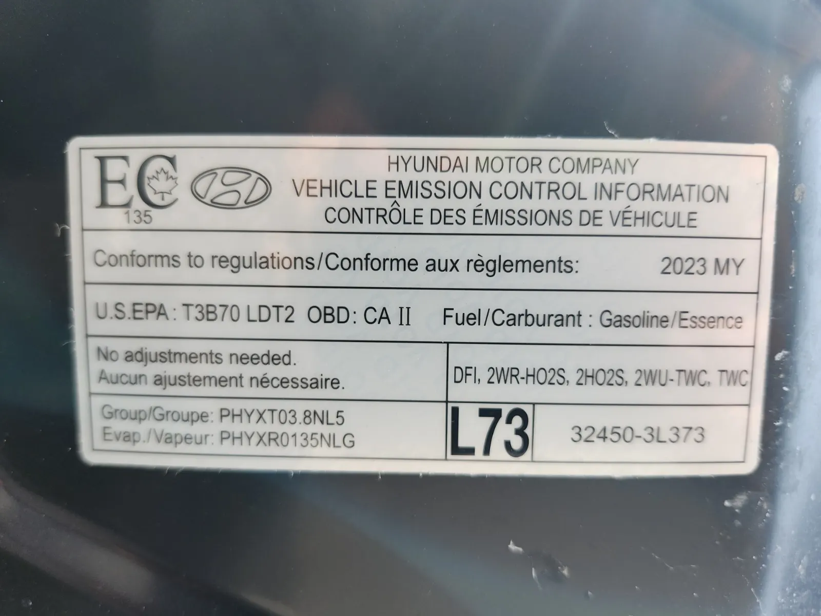 Emission Sticker Photo