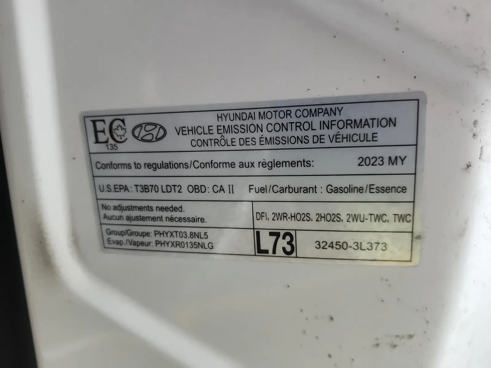 Emission Sticker Photo