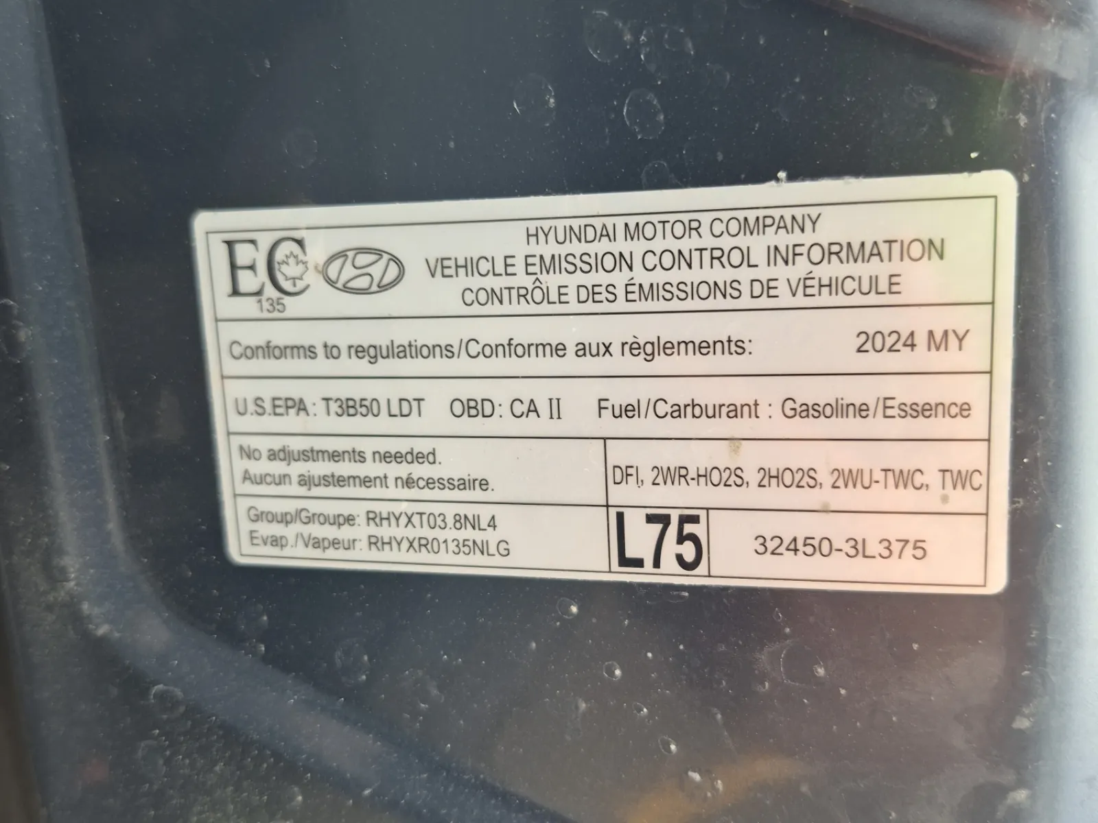 Emission Sticker Photo