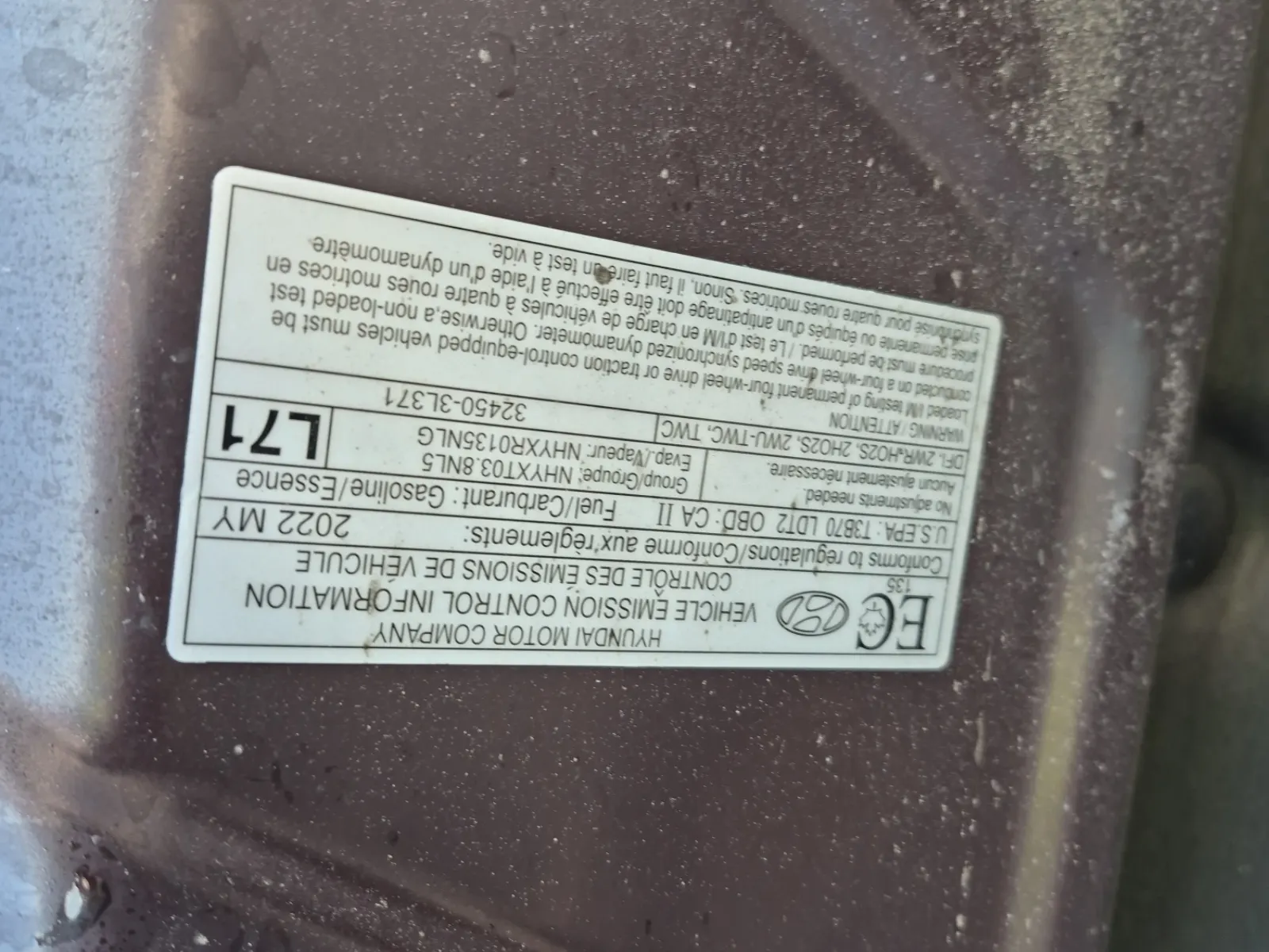 Emission Sticker Photo
