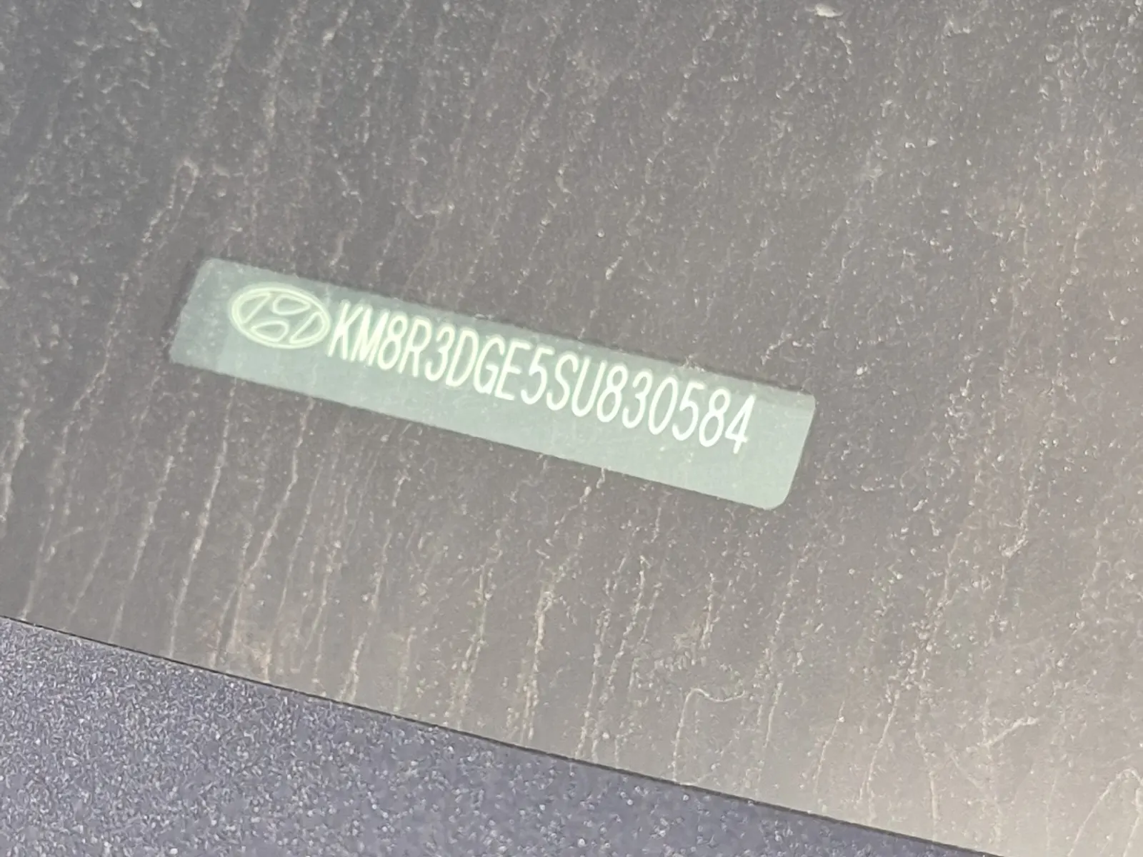 Dash VIN Plate Photo