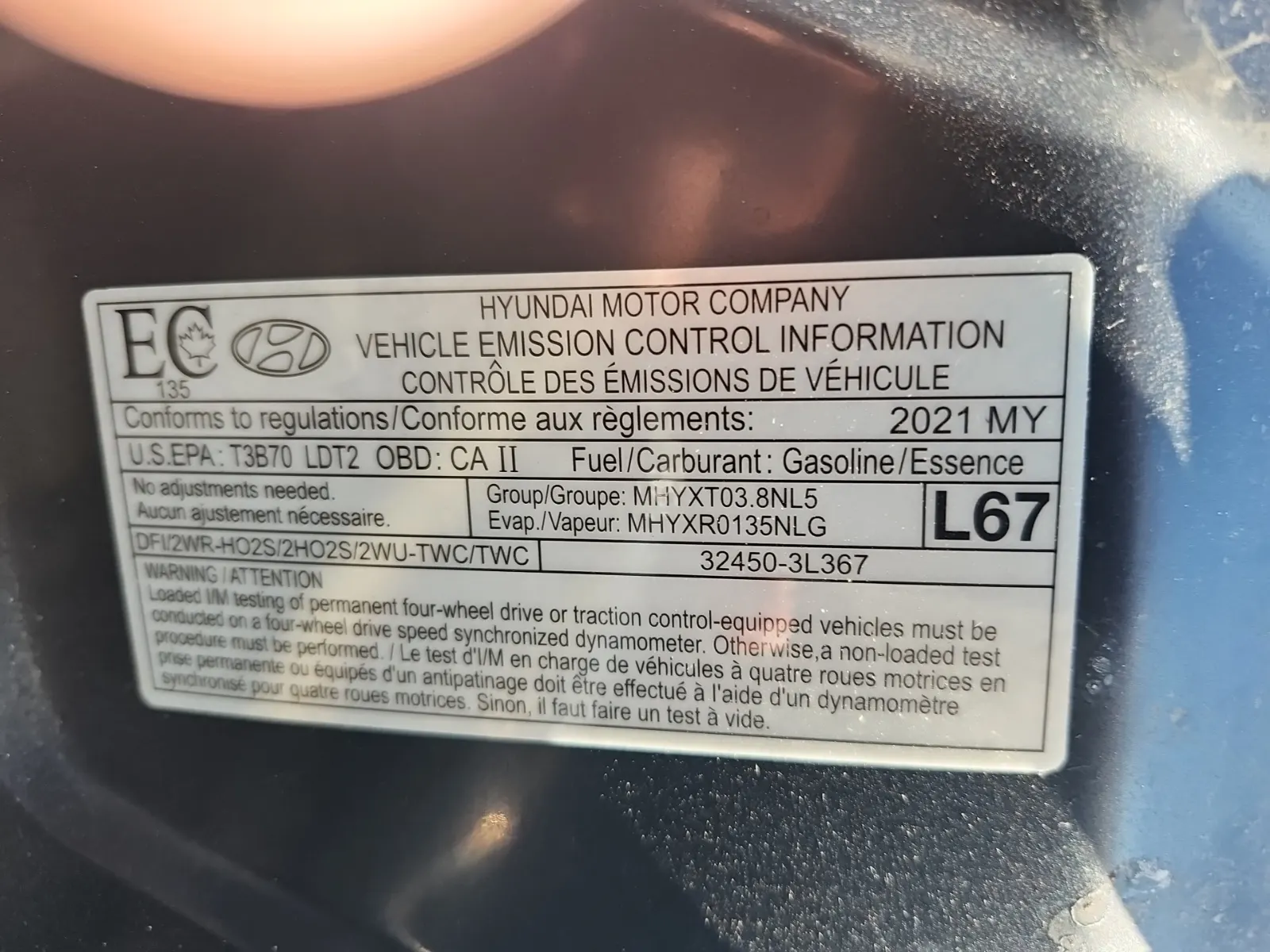 Emission Sticker Photo