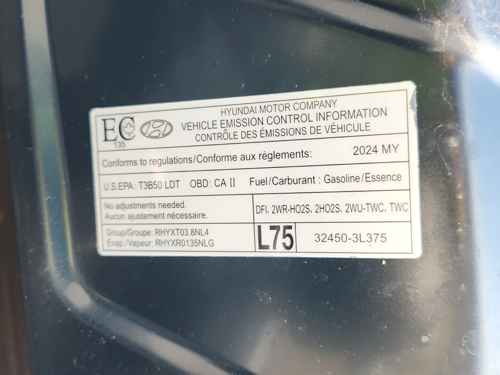 Emission Sticker Photo