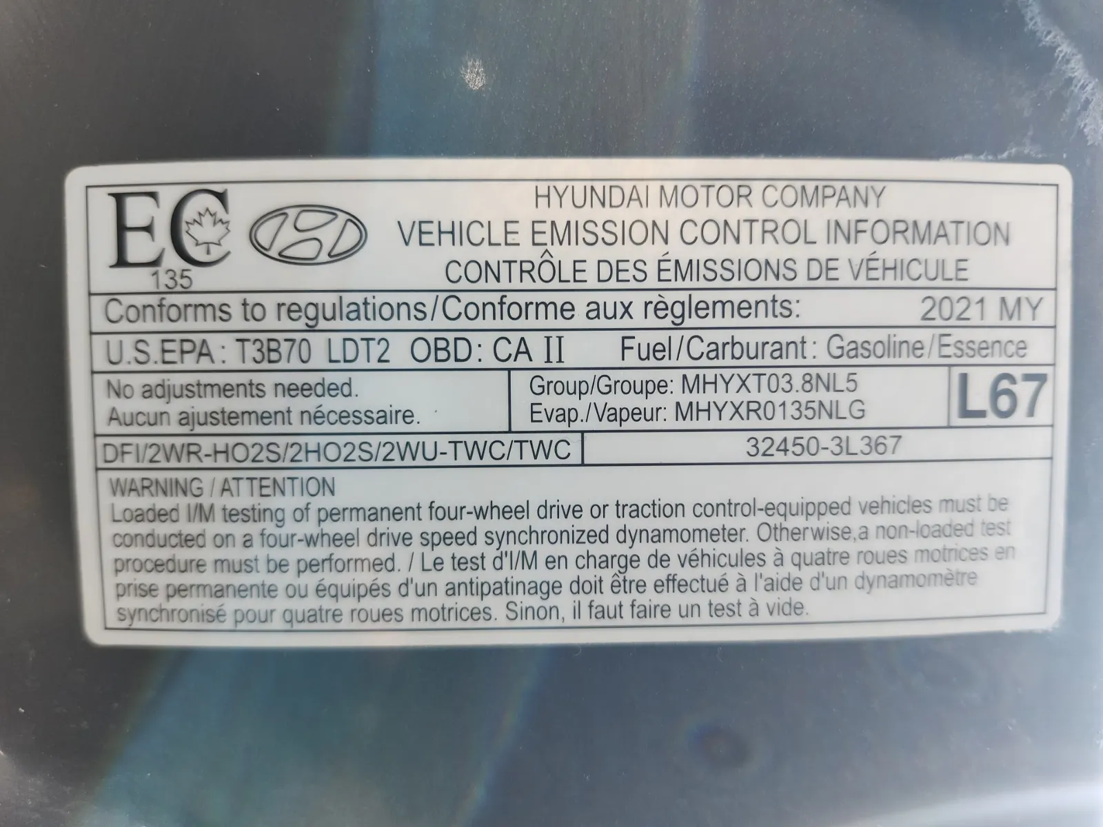 Emission Sticker Photo