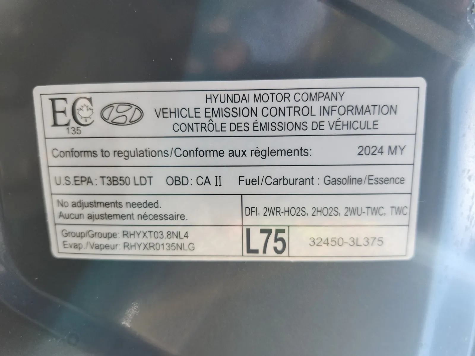 Emission Sticker Photo