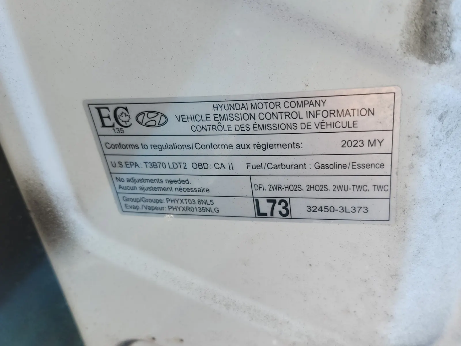 Emission Sticker Photo