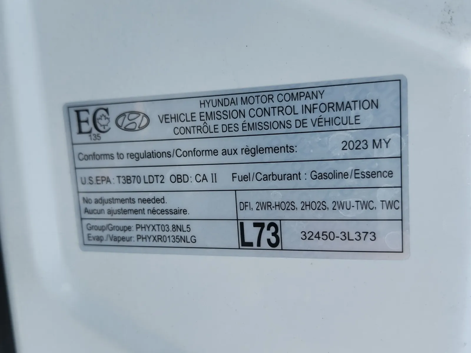 Emission Sticker Photo