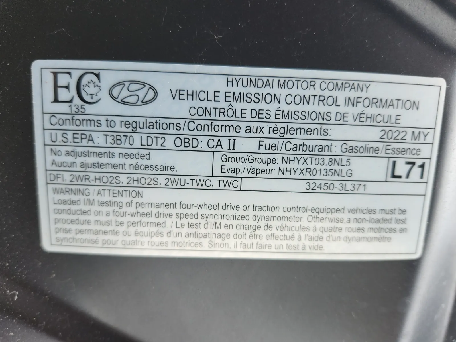 Emission Sticker Photo