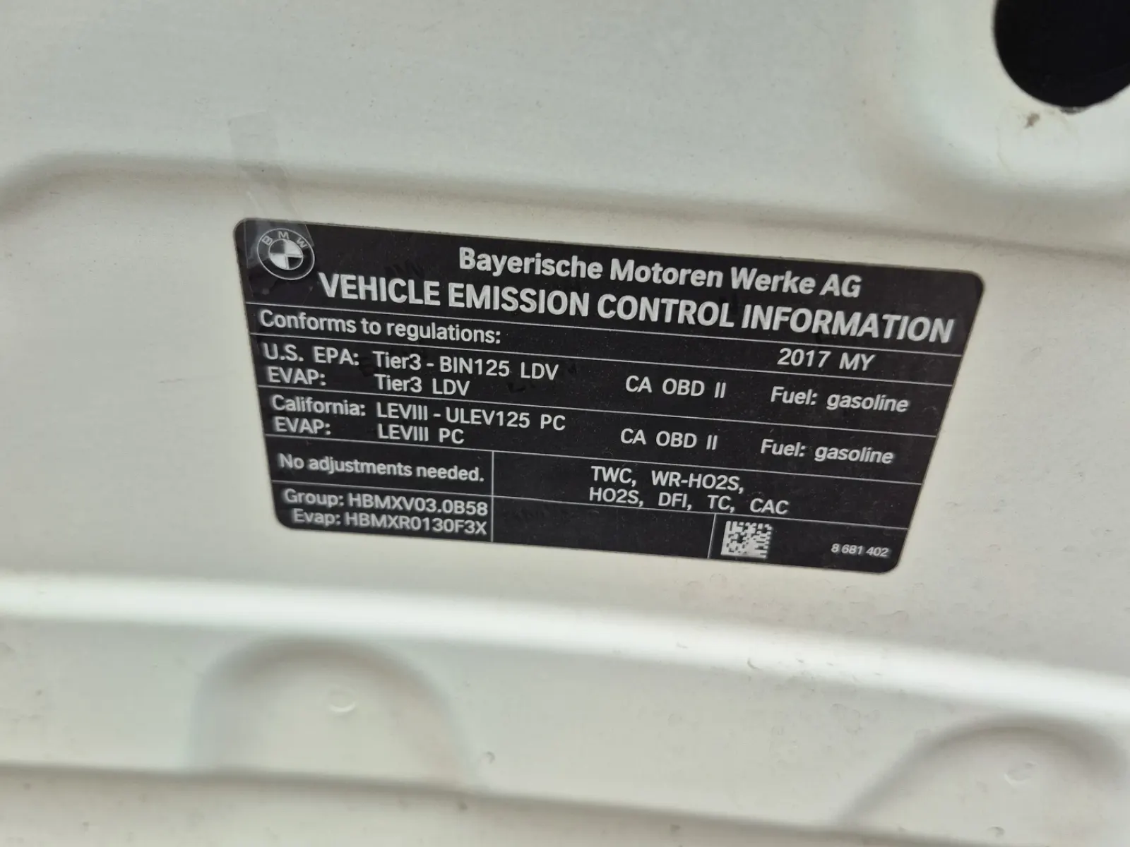 Emission Sticker Photo